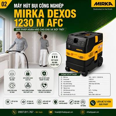Máy chà tường không bụi Mirka 4x4